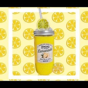 Glitter mason jar tumbler